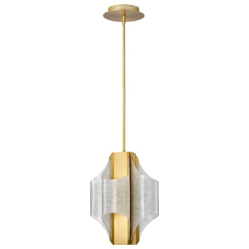 Idris LED 4 Light Pendant Vintage Brass Finish Light Guide Panels - Vintage Brass