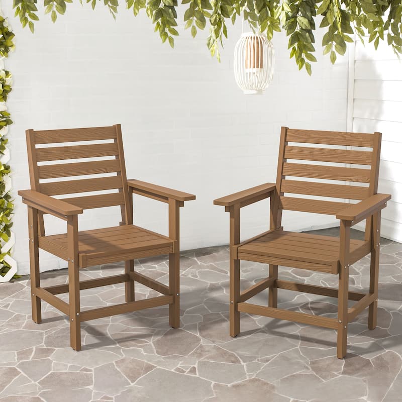 2-piece 18-inch HDPS Outdoor Chairs - 24" W x 26.4" L x 37.3" H