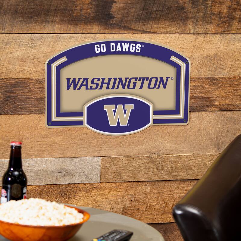 University of Washington Embossed Steel Wall Sign, 11" x 17"