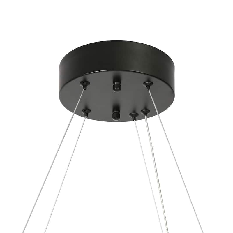 Modern 1-Light LED Crystal Drum Chandelier for Dining Room Bedroom - D23.6" x H12"