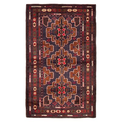 Teimani Navy Rug 3'10" x 6'7" - 3'10 x 6'7
