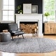 preview thumbnail 35 of 35, Nuloom Sherill Abstract Transitional Area Rug 6'7" x 9' Oval - Grey