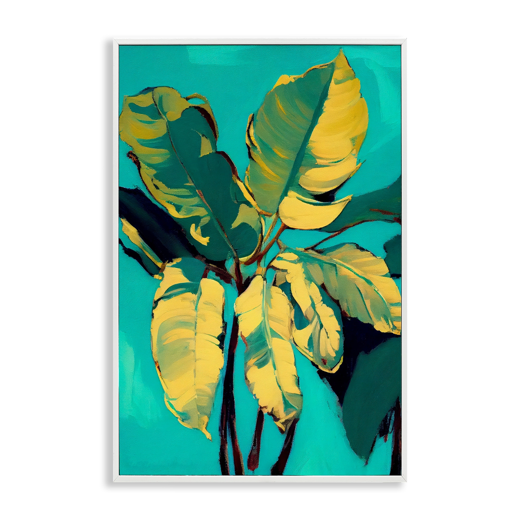 Stupell Organic Banana Leaves Framed Giclee Art Design By 1x