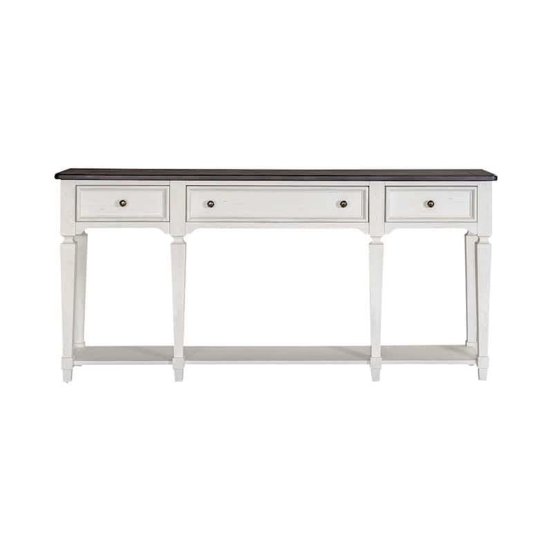 Allyson Park Wirebrushed White 72 Inch Hall Table