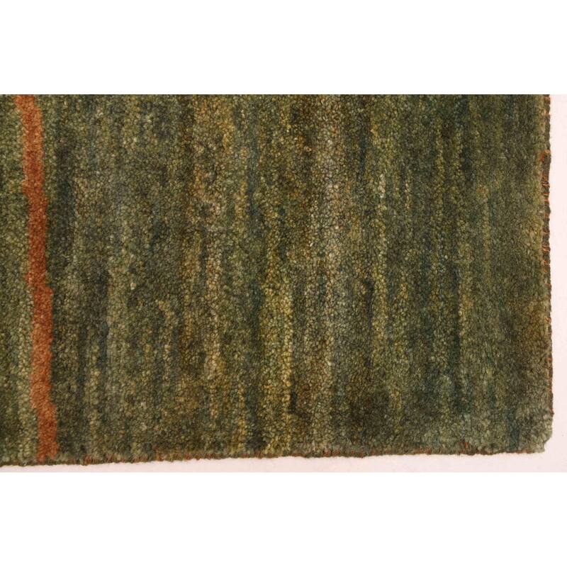 ECARPETGALLERY Hand-knotted Peshawar Ziegler Green Wool Rug - 5'2 x 6'11