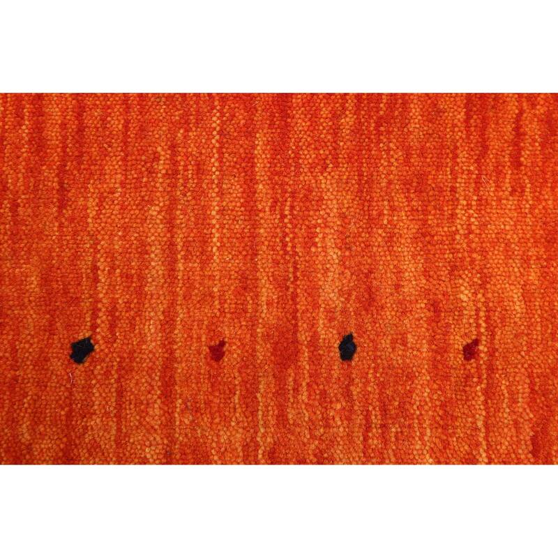 ECARPETGALLERY Hand Loomed Kashkuli Gabbeh Dark Copper Wool Rug - 2'8 x 4'8