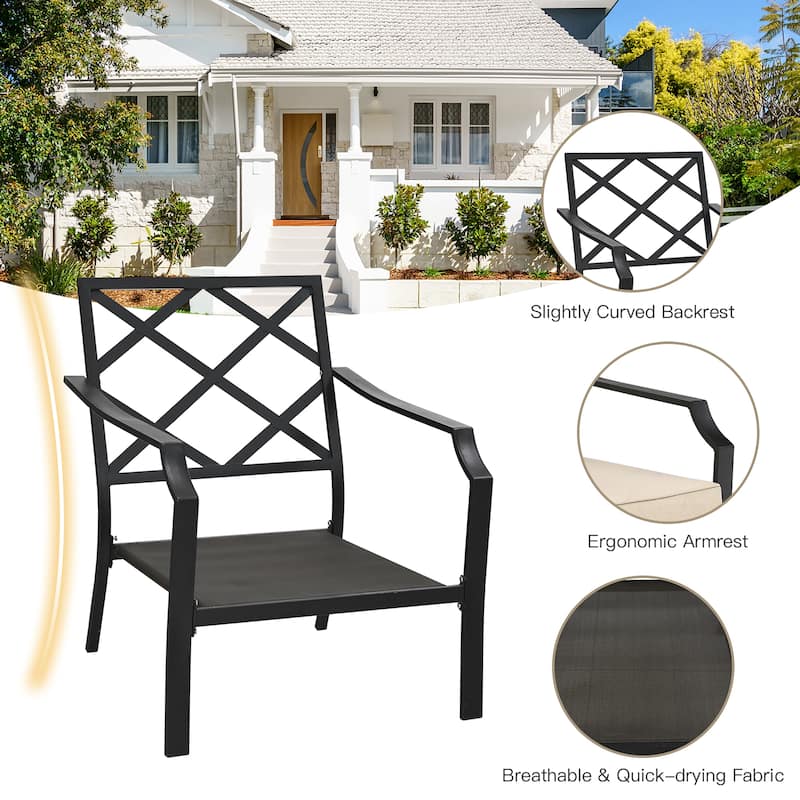 4 PCS Patio Furniture Set Cushion Sofa Loveseat Sectional Garden Deck - 54'' x 33'' x 34''