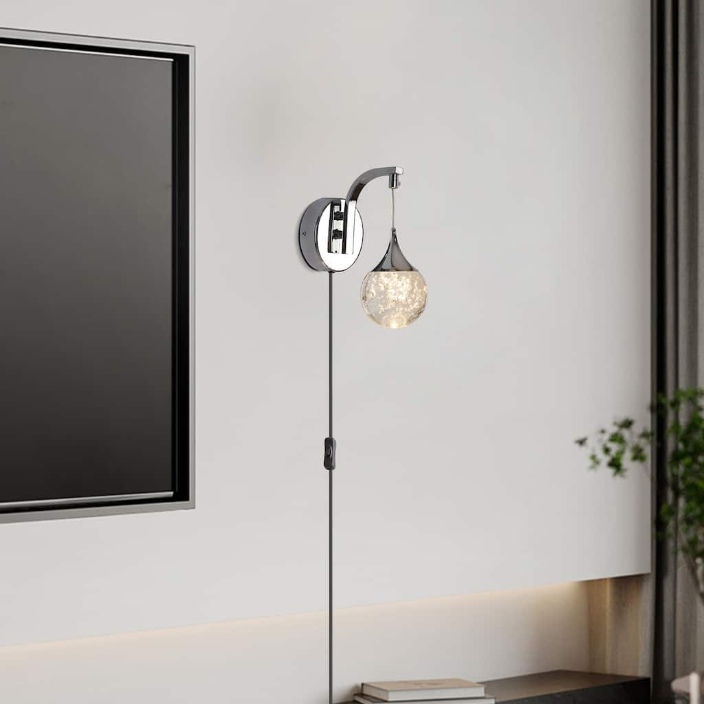 LED Wall Lights Plug in Wall Sconce Crystal Wall Sconces - N/A
