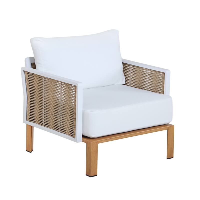 Manhattan Comfort Vine Modern 4-Piece Patio Conversation Set