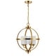 preview thumbnail 4 of 3, SAFAVIEH Lighting Forler 4-light LED Adjustable Pendant - 17"W x 17"D x 98"H