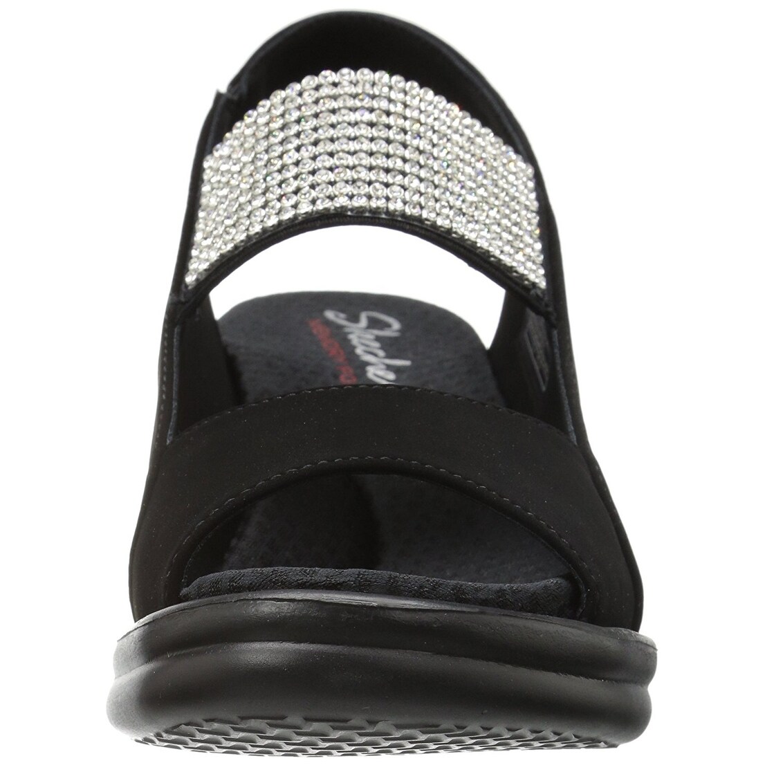 skechers cali rumblers sparkle on wedge sandal