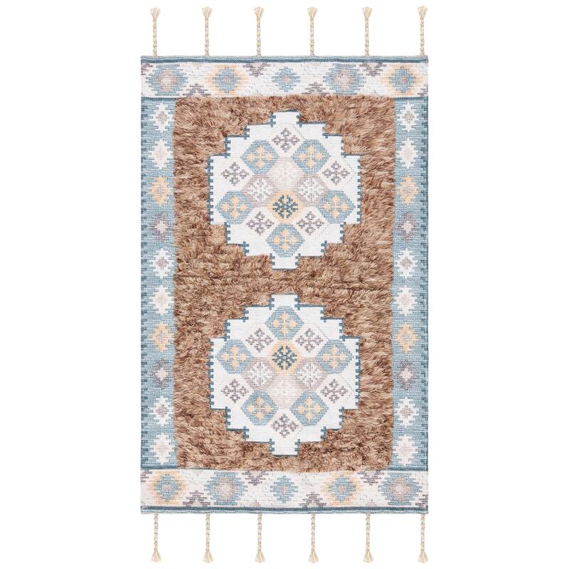SAFAVIEH Handmade Saffron Katerina Modern Tribal Cotton Rug