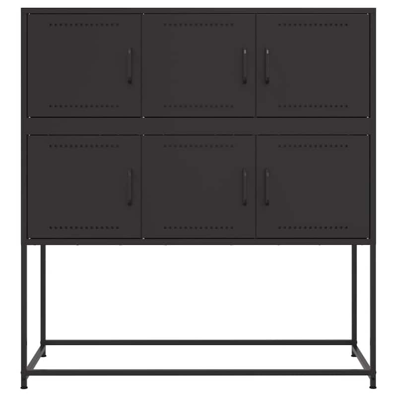 vidaXL Sideboard Storage Cupboard Living Room Furniture Cold-rolled Steel - 15.4 x 39.6 x 42.1