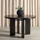 preview thumbnail 12 of 31, SAFAVIEH Couture Calamaria Round Wood Dining Table - 47.75 IN W x 47.75 IN D x 30 IN H Black