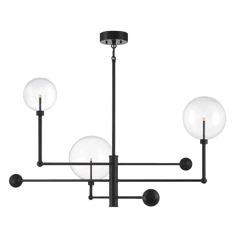 Meridian M100100 3 Light 45" Wide LED Linear Chandelier - English Bronze