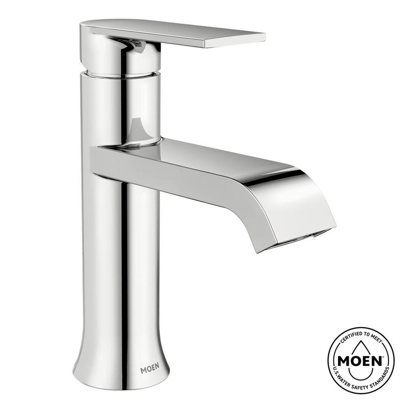 Moen Genta 1.2 GPM Single Hole Bathroom Faucet with Pop-Up Drain