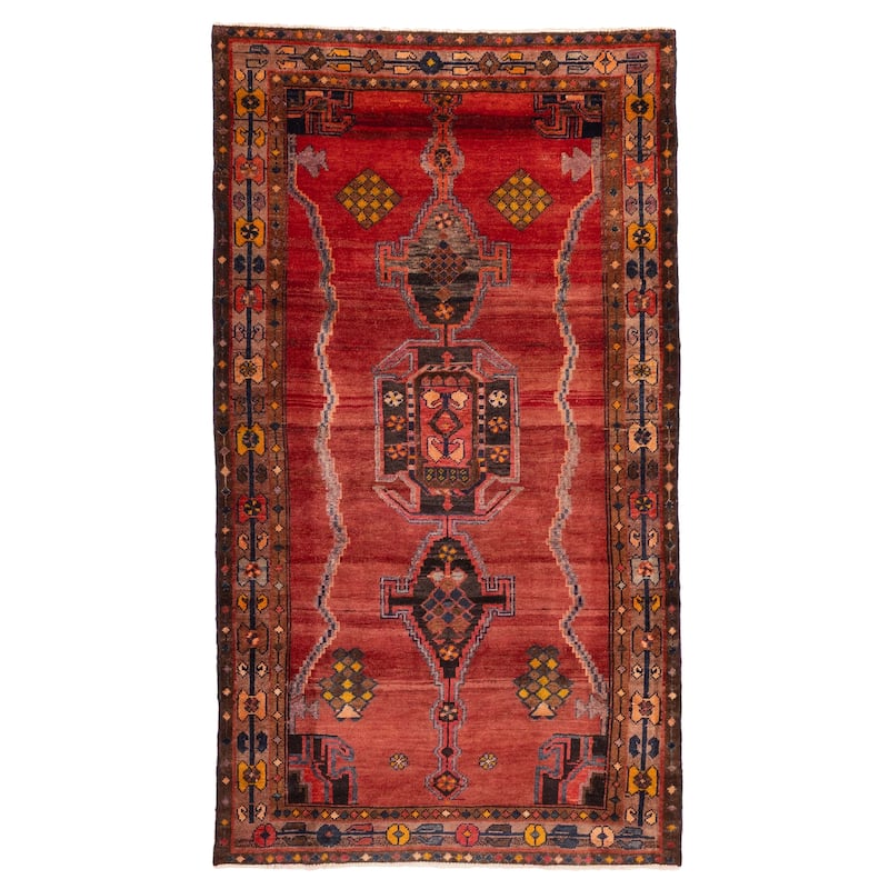 ECARPETGALLERY Hand-knotted Konya Anatolian Red Wool Rug - 4'3 x 7'10