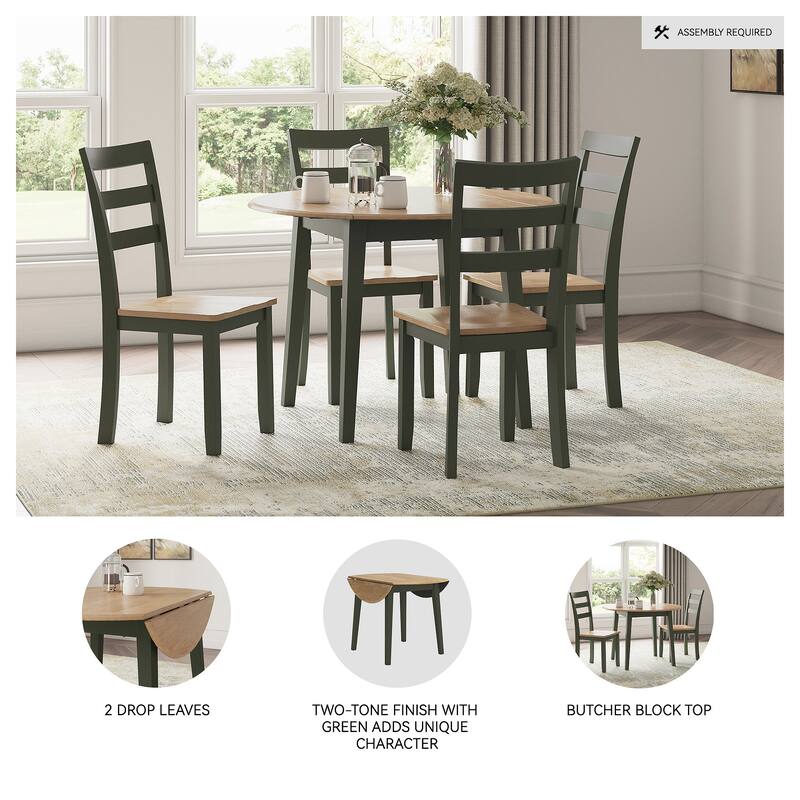 Signature Design by Ashley Gesthaven Dining Drop Leaf Table - 42" W x 42" D x 30.63" H