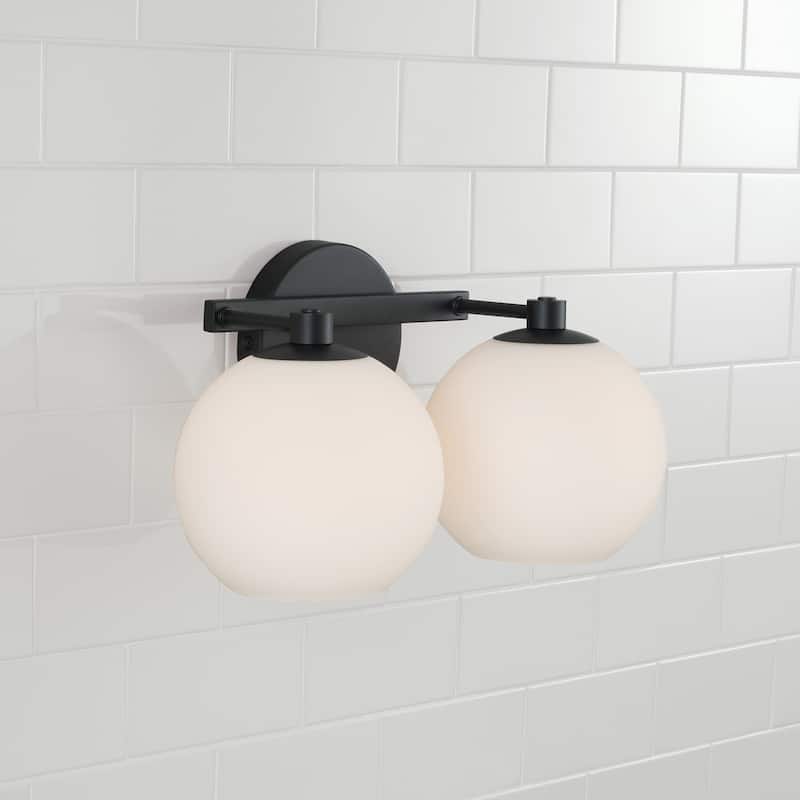 Ansley 2-Light Vanity - 14.75"W x 8"H x 7.75"E