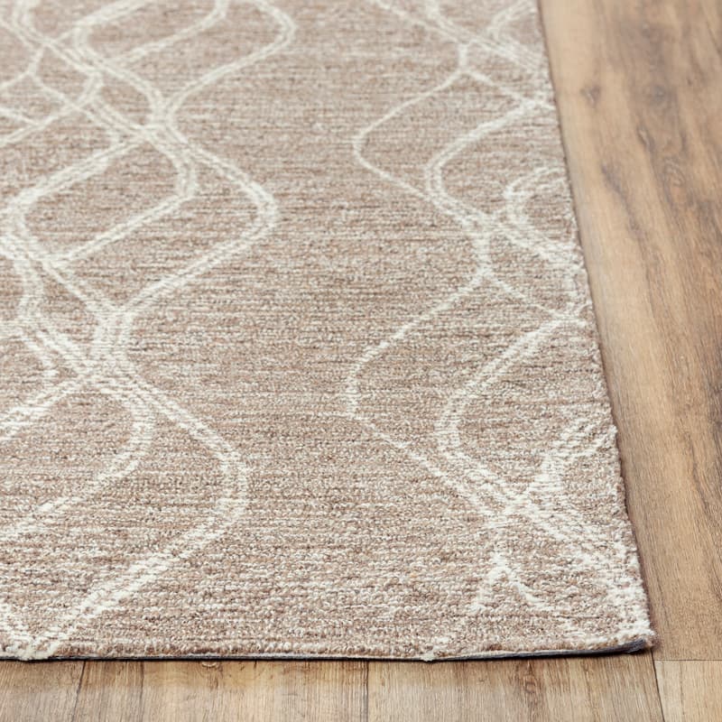 Alora Decor Wondrous Grey Hand-tufted Wool Rug