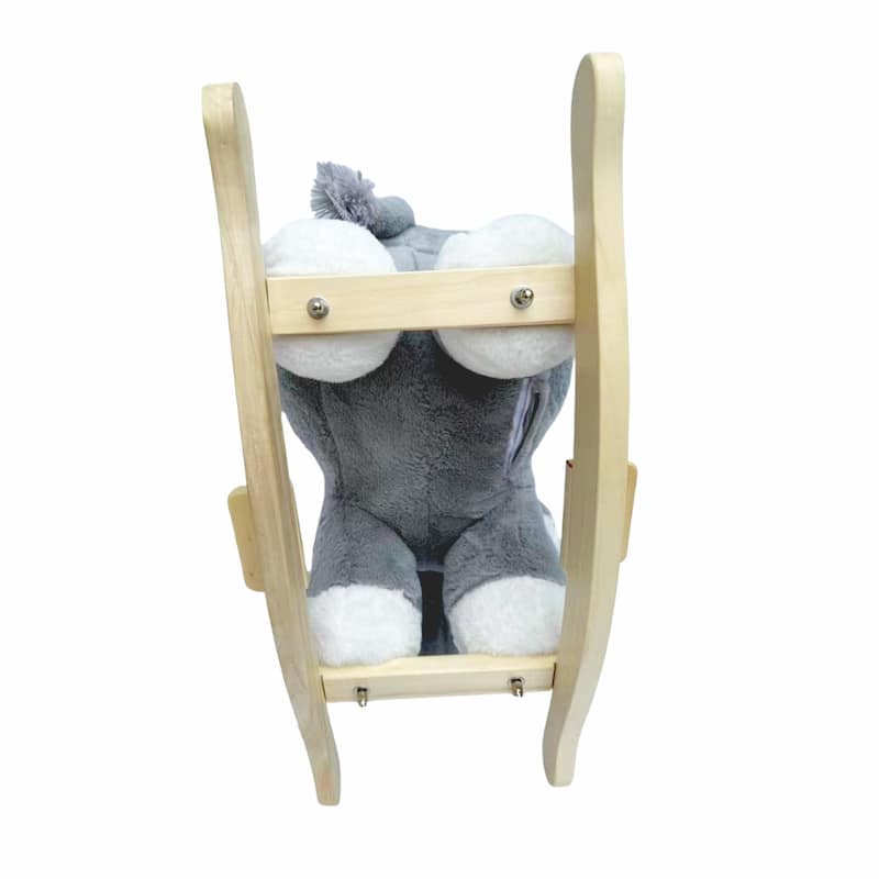 Kids Ride-On Rocking Horse Toy with Lullaby Song, Rocking Toy with Hand Puppets & Safety Belt