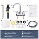 preview thumbnail 19 of 21, WOWOW 4 in. Centerset Double Handle Bathroom Faucet with Drain Kit Included