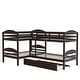 preview thumbnail 4 of 11, Simple Twin over Twin L-Shaped Bunk Bed with Trundle