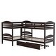 preview thumbnail 17 of 37, Twin L-Shaped Bunk Bed Kids Bed for 4
