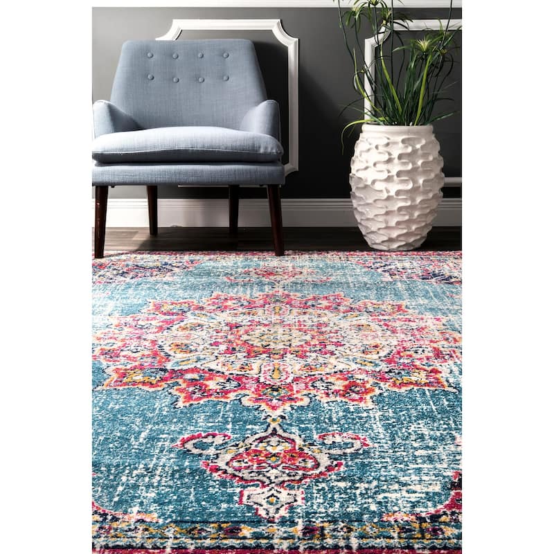 Nuloom Vintage Persian Medallion Faded Area Rug