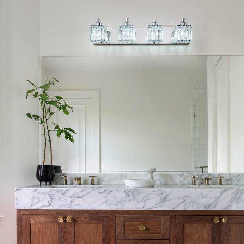 Modern 3/4/5-lights Crystal Bathroom Light Fixtures