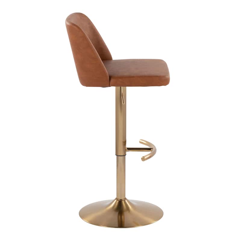 Strick & Bolton Oscar Adjustable Bar Stool with Rounded T Footrest (Set of 2)