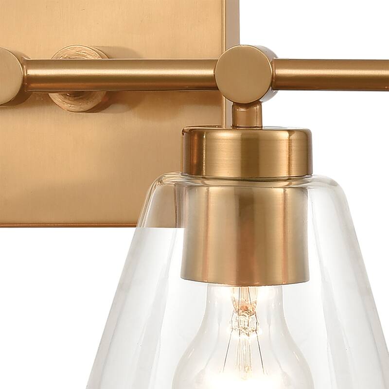 Elk Home East Point Satin Brass With Clear Glass 4 Light Vanity Light