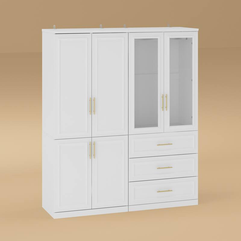 Modular Wardrobe Combo Armoires Closet Freestanding Cabinet Organizer