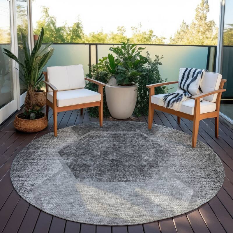 Machine Washable Indoor/ Outdoor Chantille Modern Boho Rug