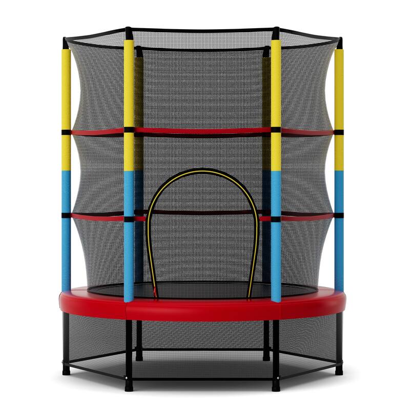 Kids Trampoline with Safety Net Indoor Outdoor Use Bounce Jumper