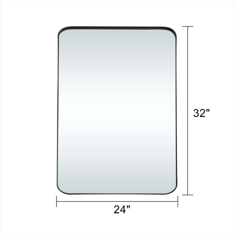 Modern Deep Rectangle Round Corner Wall Mirrors for Bathroom Mirror