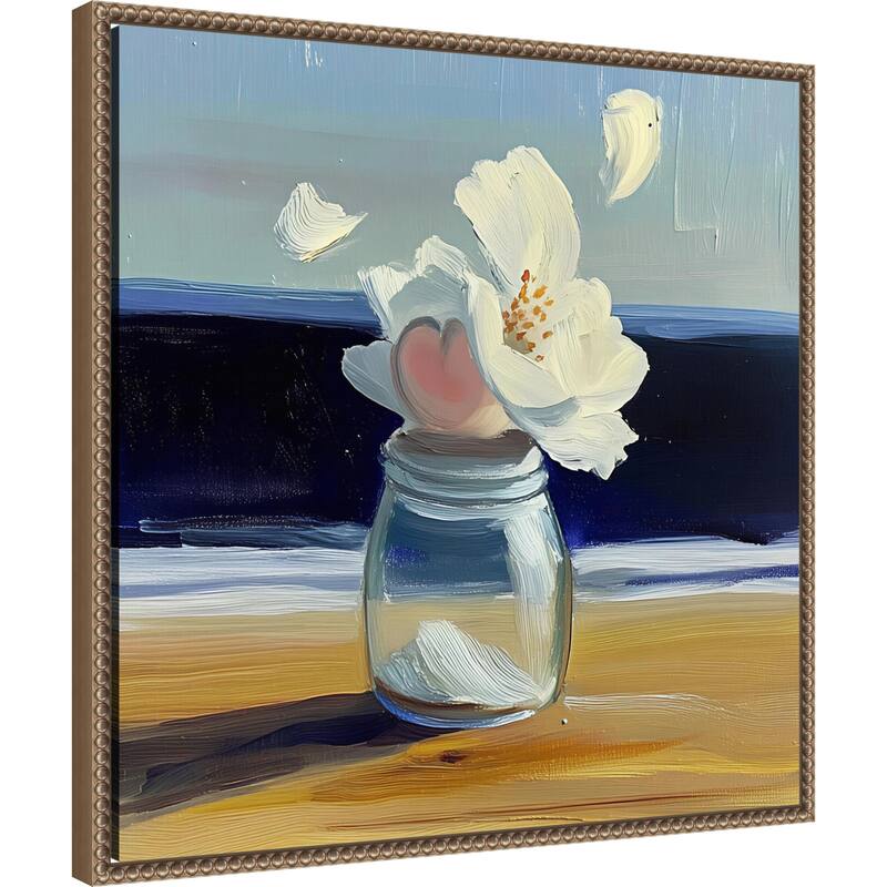 Heart In a Jar by Elena Avanesova Framed Canvas Wall Art Print