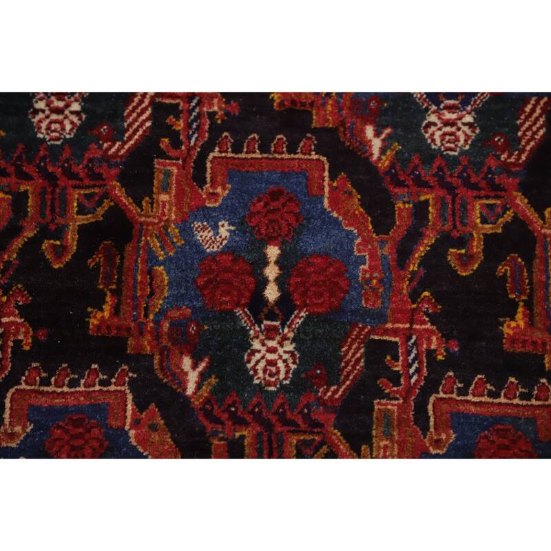 Hand Knotted Oriental 100% Wool Carpet Traditional All-Over Navy Blue & Blues Bidjar Area Rug - 13' 0'' X 10' 0''