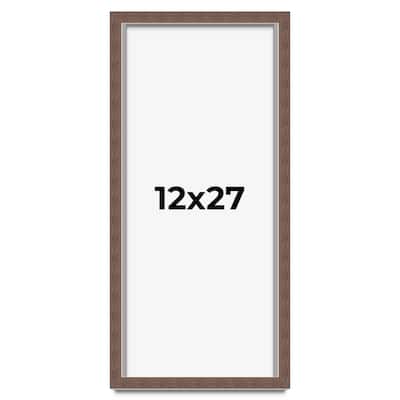 12x27 Shadow Box Frame Brown | 1.125 inches Deep Real Wood Rustic