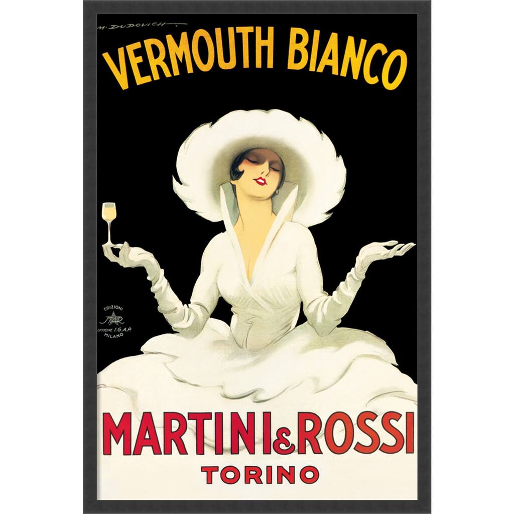 Framed Art Print Martini & Rossi by Marcello Dudovich 26 x 38-inch
