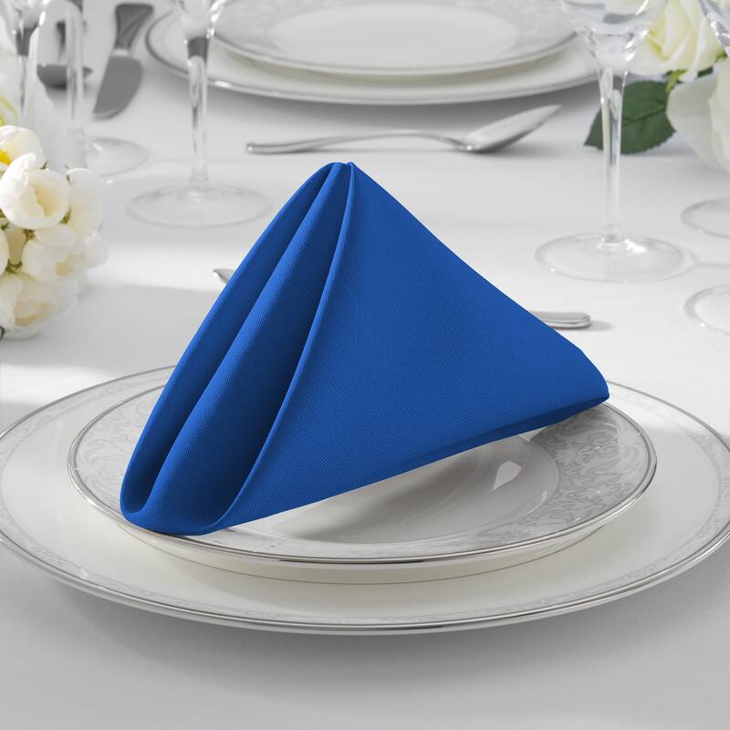 12 Pack 17 Inch Polyester Cloth Dinner Napkins for Party Restaurant