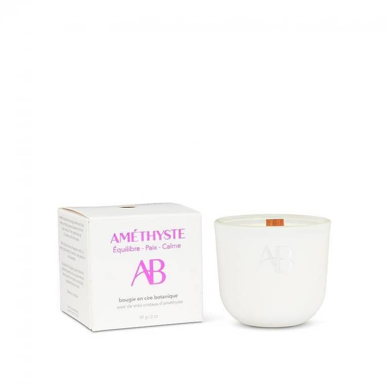 Mini Amethyst Crystal Candle