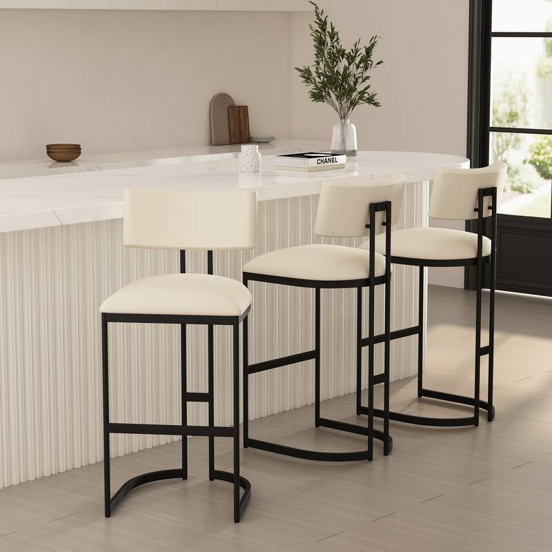 Manhattan Comfort Juno Metal Barstool