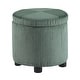 preview thumbnail 6 of 6, Convenience Concepts Designs4Comfort Round Corduroy Accent Storage Ottoman with Reversible Tray Sage Green