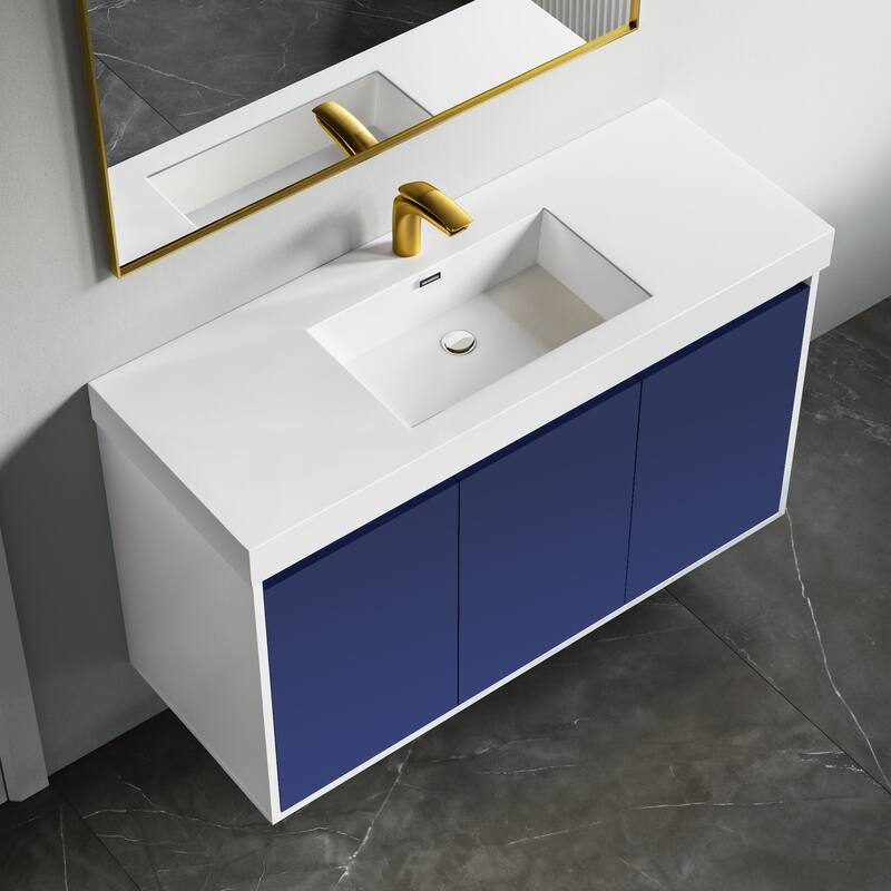 Kennan 48" Single Bathroom Vanity Set with Rectangle Legs