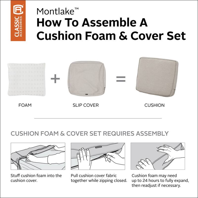 Montlake FadeSafe Patio Lounge Back Cushion - 21"L x 4"W x 20"H