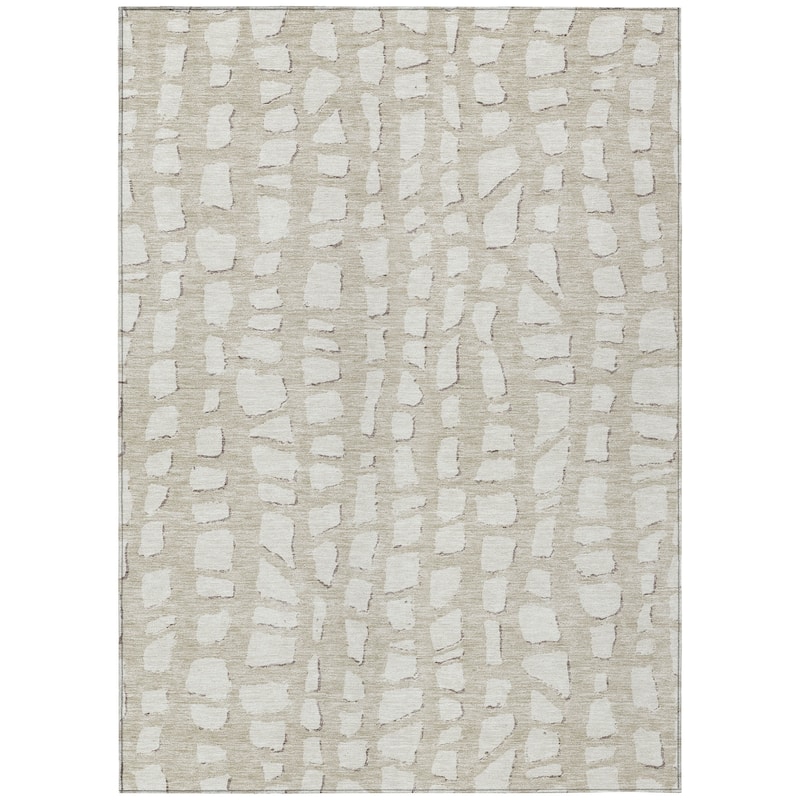 Machine Washable Indoor/ Outdoor Chantille Modern Abstract Rug