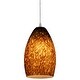 preview thumbnail 5 of 4, Access Lighting Champagne - Glass Pendant - 1-Light Pendant - Cord - Brown Stone Glass Shade - Replaceable LED
