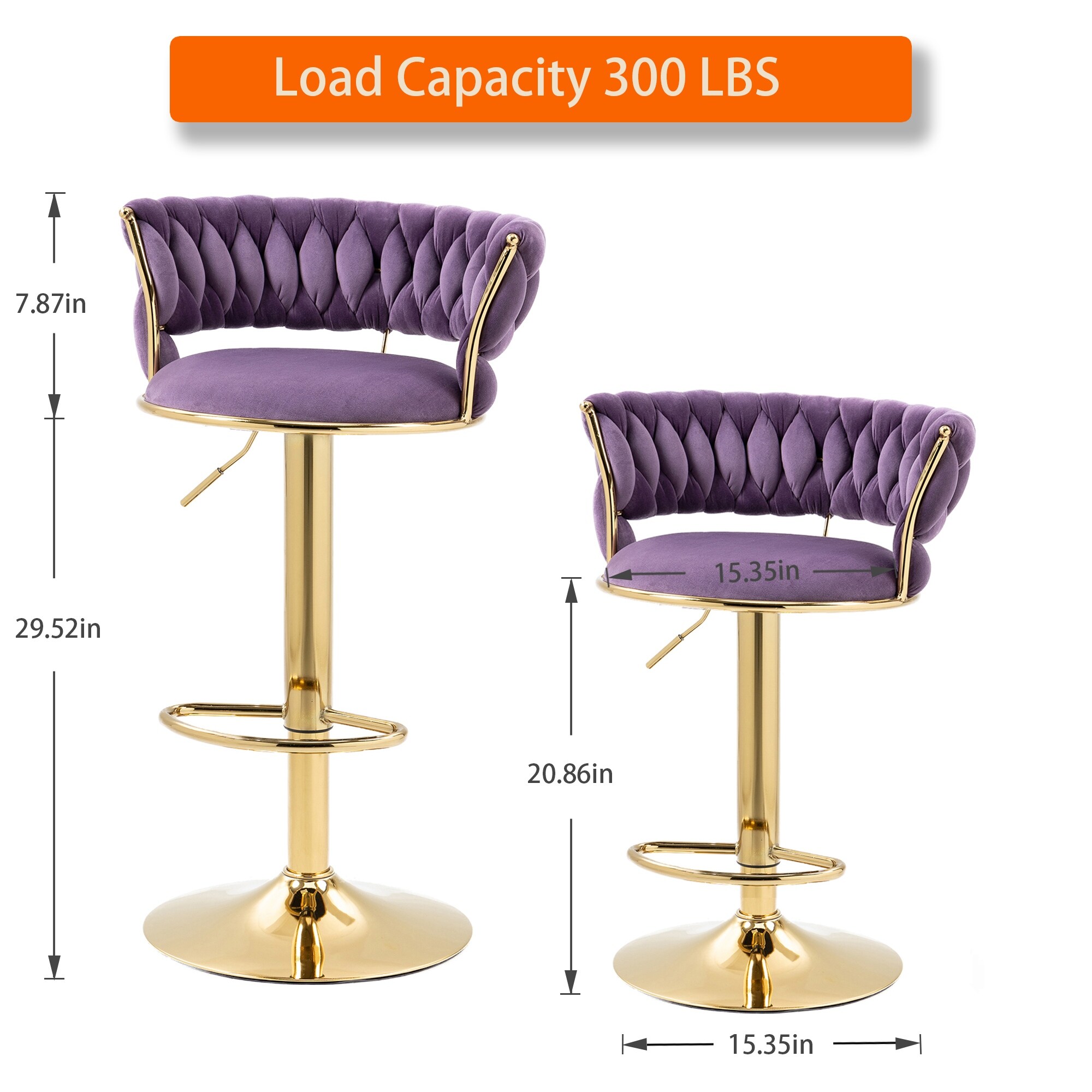 Purple bar stools set of 2 shop