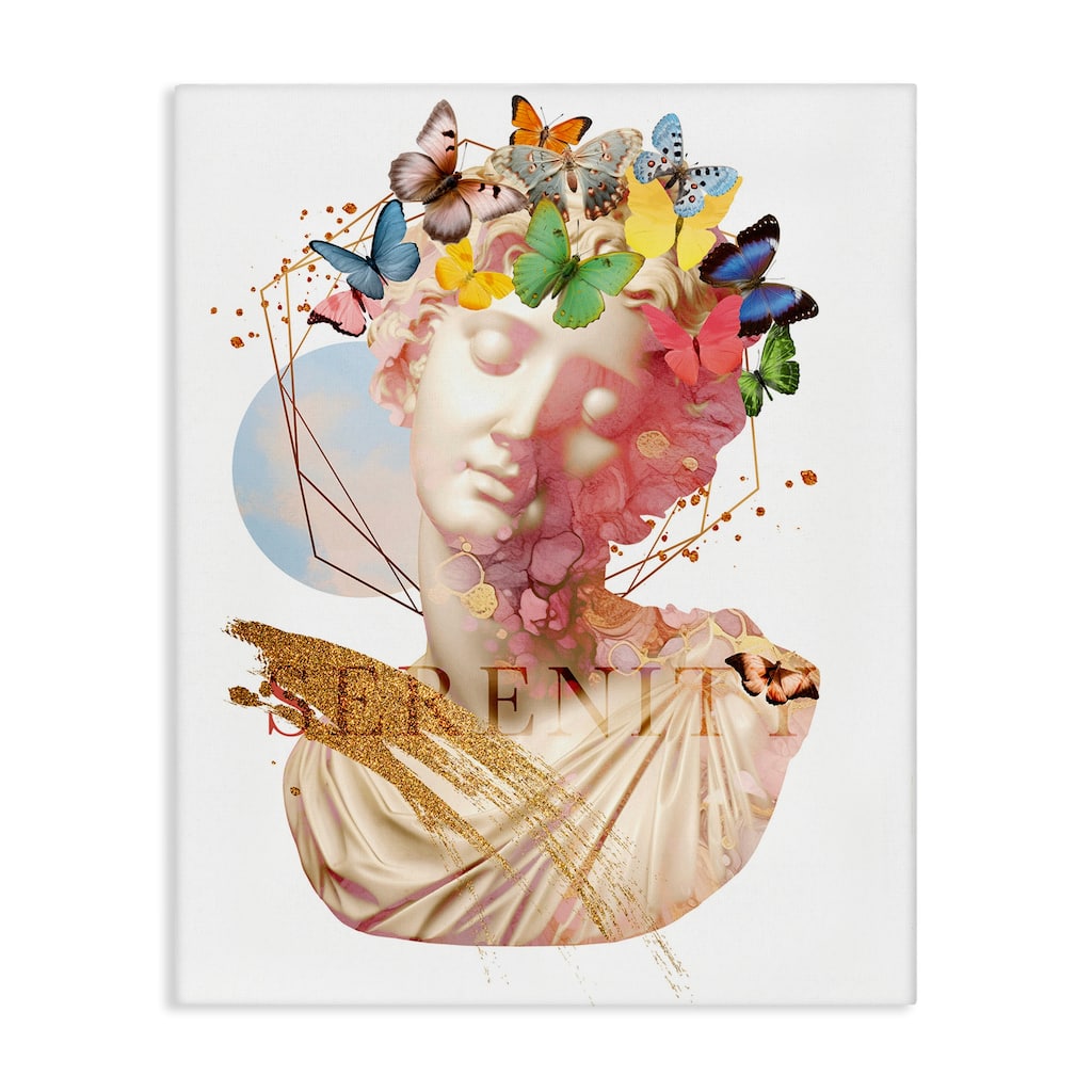 Stupell Serenity Statue Collage Canvas Wall Art Design By Susan Arnot